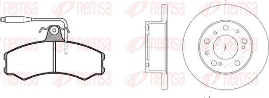 Remsa 8143.00 - Комплект гальм, дисковий гальмівний механізм autocars.com.ua