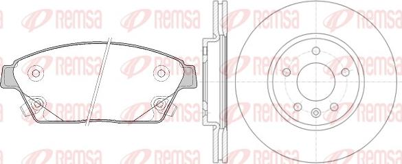 Remsa 81431.00 - Комплект гальм, дисковий гальмівний механізм autocars.com.ua