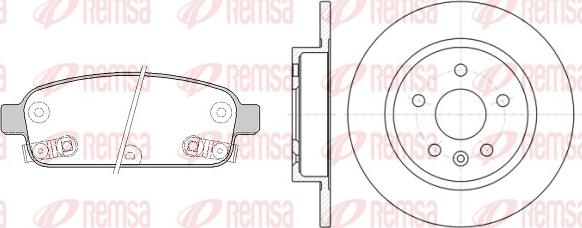 Remsa 81432.00 - Комплект гальм, дисковий гальмівний механізм autocars.com.ua