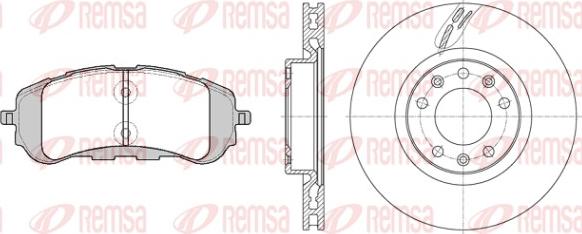 Remsa 81559.00 - Комплект гальм, дисковий гальмівний механізм autocars.com.ua