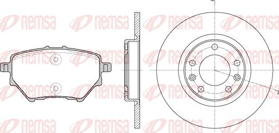 Remsa 81562.00 - Комплект гальм, дисковий гальмівний механізм autocars.com.ua