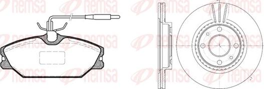 Remsa 8208.00 - Комплект гальм, дисковий гальмівний механізм autocars.com.ua