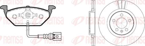 Remsa 8633.01 - Комплект гальмівний передн. AUDI A3 96- autocars.com.ua