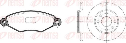 Remsa 8643.07 - Дисковый тормозной механизм, комплект autodnr.net