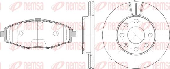 Remsa 8696.01 - Комплект гальм, дисковий гальмівний механізм autocars.com.ua