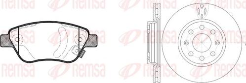 Remsa 8858.02 - Комплект гальм, дисковий гальмівний механізм autocars.com.ua
