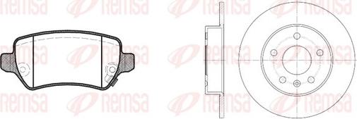 Remsa 8957.00 - Комплект тормозной задн. OPEL ASTRA G -05 пр-во REMSA autocars.com.ua