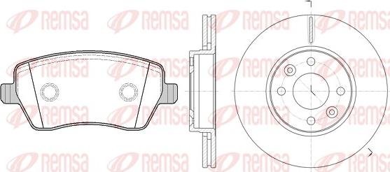 Remsa 8987.01 - Комплект гальм, дисковий гальмівний механізм autocars.com.ua