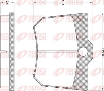 Remsa JCA 1015 - Тормозные колодки, дисковые, комплект avtokuzovplus.com.ua