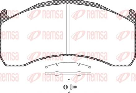 Remsa JCA 1072.00 - Тормозные колодки, дисковые, комплект avtokuzovplus.com.ua