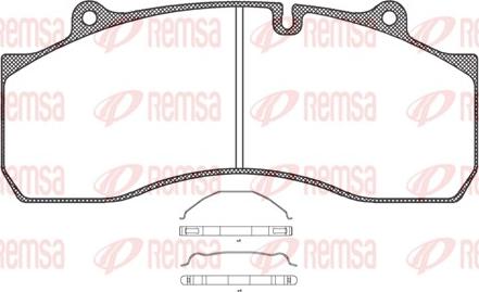 Remsa JCA 1073.00 - Гальмівні колодки, дискові гальма autocars.com.ua