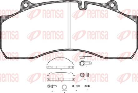 Remsa JCA 1073.80 - Гальмівні колодки, дискові гальма autocars.com.ua