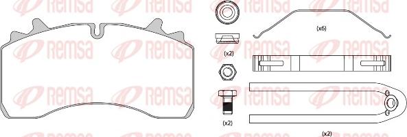 Remsa JCA 1075.80 - Гальмівні колодки, дискові гальма autocars.com.ua