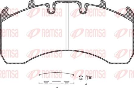 Remsa JCA 1156.00 - Гальмівні колодки, дискові гальма autocars.com.ua