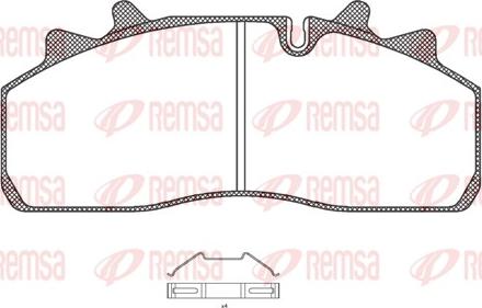 Remsa JCA 1254.00 - Тормозные колодки, дисковые, комплект avtokuzovplus.com.ua