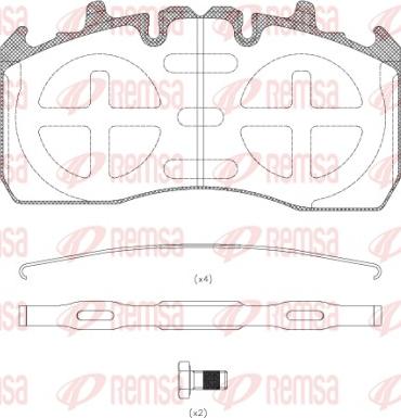 Remsa JCA 1383.80 - Тормозные колодки, дисковые, комплект avtokuzovplus.com.ua