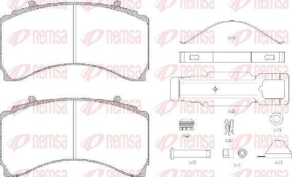 Remsa JCA 1479.81 - Тормозные колодки, дисковые, комплект autodnr.net