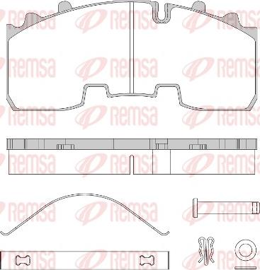 Remsa JCA 1556.80 - Тормозные колодки, дисковые, комплект avtokuzovplus.com.ua