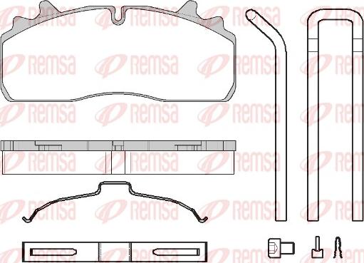 Remsa JCA 1726.80 - Гальмівні колодки, дискові гальма autocars.com.ua