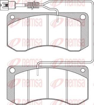 Remsa JCA 258.41 - Тормозные колодки, дисковые, комплект autodnr.net