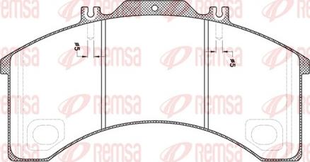 Remsa JCA 498.00 - Тормозные колодки, дисковые, комплект avtokuzovplus.com.ua