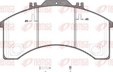 Remsa JCA 498.30 - Тормозные колодки, дисковые, комплект avtokuzovplus.com.ua