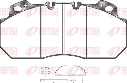 Remsa JCA 622.30 - Тормозные колодки, дисковые, комплект autodnr.net