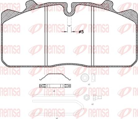 Remsa JCA 658.30 - Тормозные колодки, дисковые, комплект avtokuzovplus.com.ua