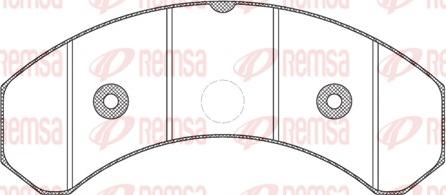 Remsa 825.20 - Тормозные колодки, дисковые, комплект autodnr.net