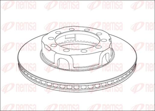 Remsa NCA1017.20 - Гальмівний диск autocars.com.ua