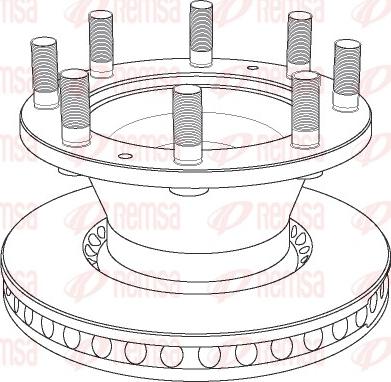 Remsa NCA1022.20 - Тормозной диск avtokuzovplus.com.ua