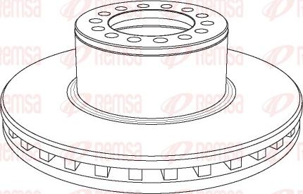 Remsa NCA1055.20 - Гальмівний диск autocars.com.ua