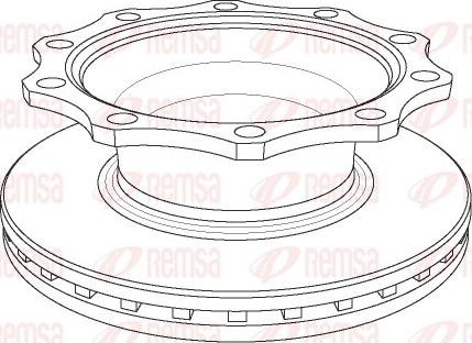 Remsa NCA1078.20 - Гальмівний диск autocars.com.ua