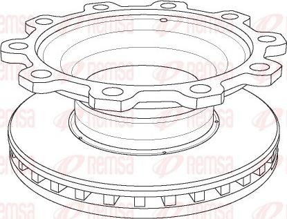 Remsa NCA1097.20 - Гальмівний диск autocars.com.ua