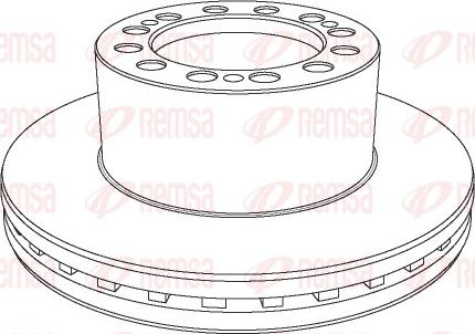 Remsa NCA1109.20 - Гальмівний диск autocars.com.ua