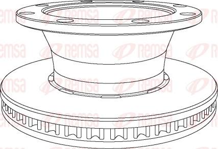 Remsa NCA1124.20 - Гальмівний диск autocars.com.ua