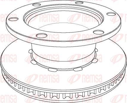 Remsa NCA1125.20 - Гальмівний диск autocars.com.ua