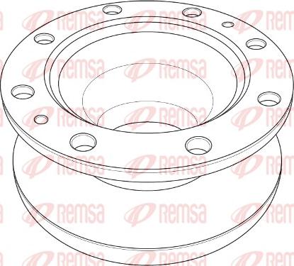 Remsa NCA1204.10 - Гальмівний диск autocars.com.ua