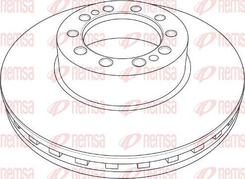 Remsa NCA1210.20 - Тормозной диск avtokuzovplus.com.ua