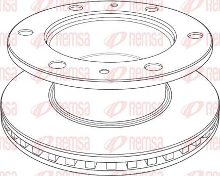 Remsa NCA1220.20 - Гальмівний диск autocars.com.ua