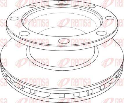 Remsa NCA1223.20 - Гальмівний диск autocars.com.ua