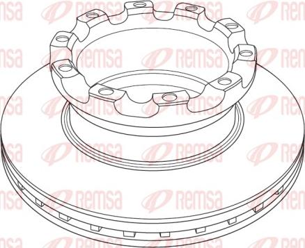 Remsa NCA1225.20 - Гальмівний диск autocars.com.ua