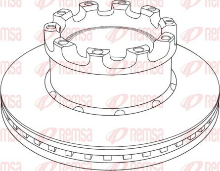 Remsa NCA1226.20 - Гальмівний диск autocars.com.ua