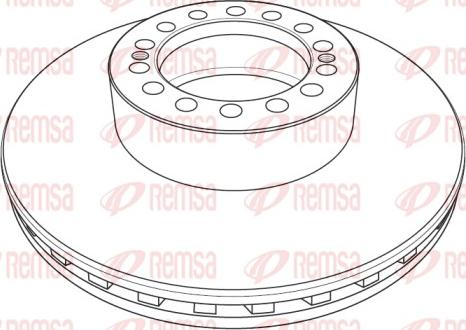 Remsa NCA1238.20 - Гальмівний диск autocars.com.ua