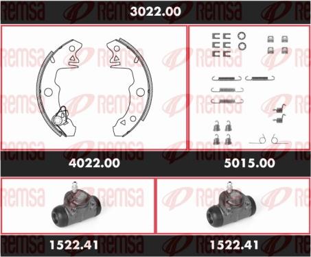 Remsa SPK 3022.00 - Комплект гальм, барабанний механізм autocars.com.ua