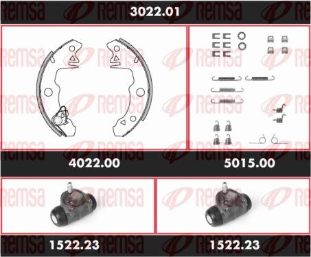 Remsa SPK 3022.01 - Комплект гальм, барабанний механізм autocars.com.ua