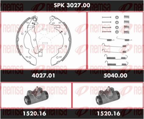 Remsa SPK 3027.00 - Комплект тормозных колодок, барабанные avtokuzovplus.com.ua