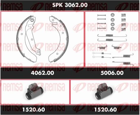 Remsa SPK 3062.00 - Комплект гальм, барабанний механізм autocars.com.ua