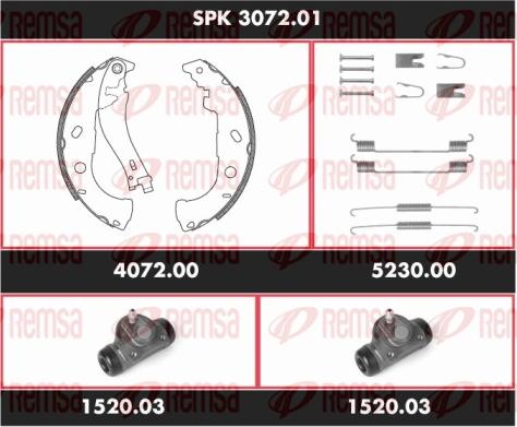 Remsa SPK 3072.01 - Комплект тормозных колодок, барабанные avtokuzovplus.com.ua