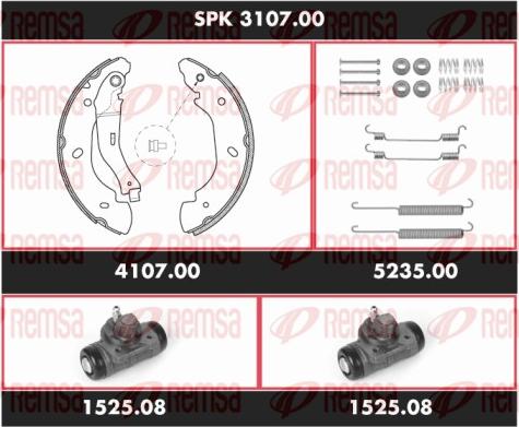 Remsa SPK 3107.00 - Комплект гальм, барабанний механізм autocars.com.ua